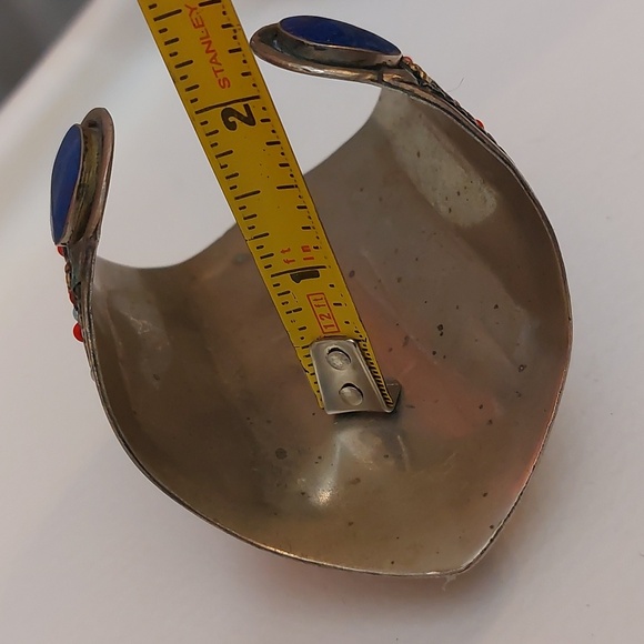 Statement Piece Lapis Lazuli Cuff Bracelet - Picture 11 of 12